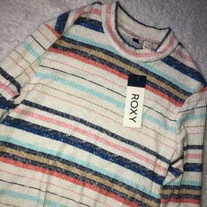 Roxy women’s knit multicolored top NWT